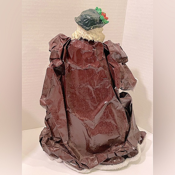 Vintage Paper Holiday Figures. Santa (9”) and Father Time (11”). Handmade . - Picture 7 of 11